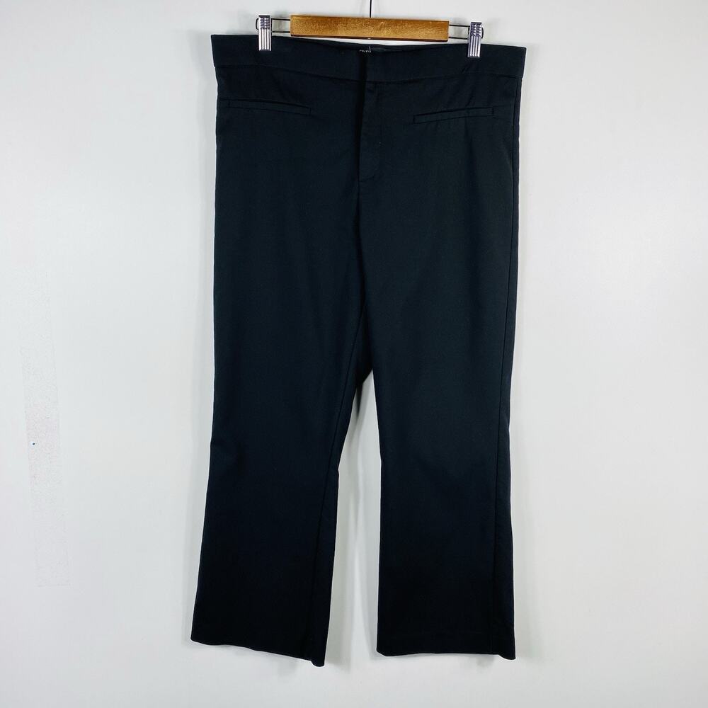 Zara Crop Pants Women's XXL Black Career Business Work Casual
